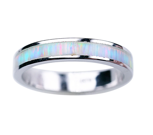 TH69 4MM White Opal Ring