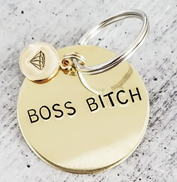 Brass keychains with fun sayings