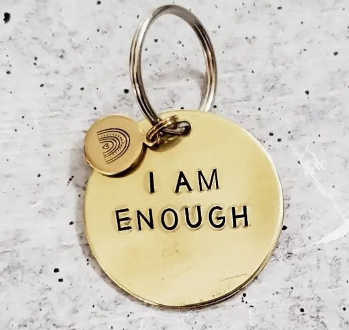 Brass keychains with fun sayings