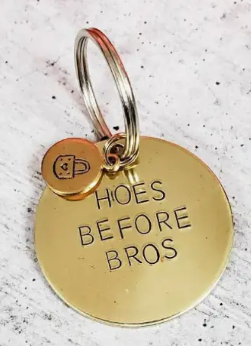 Brass keychains with fun sayings