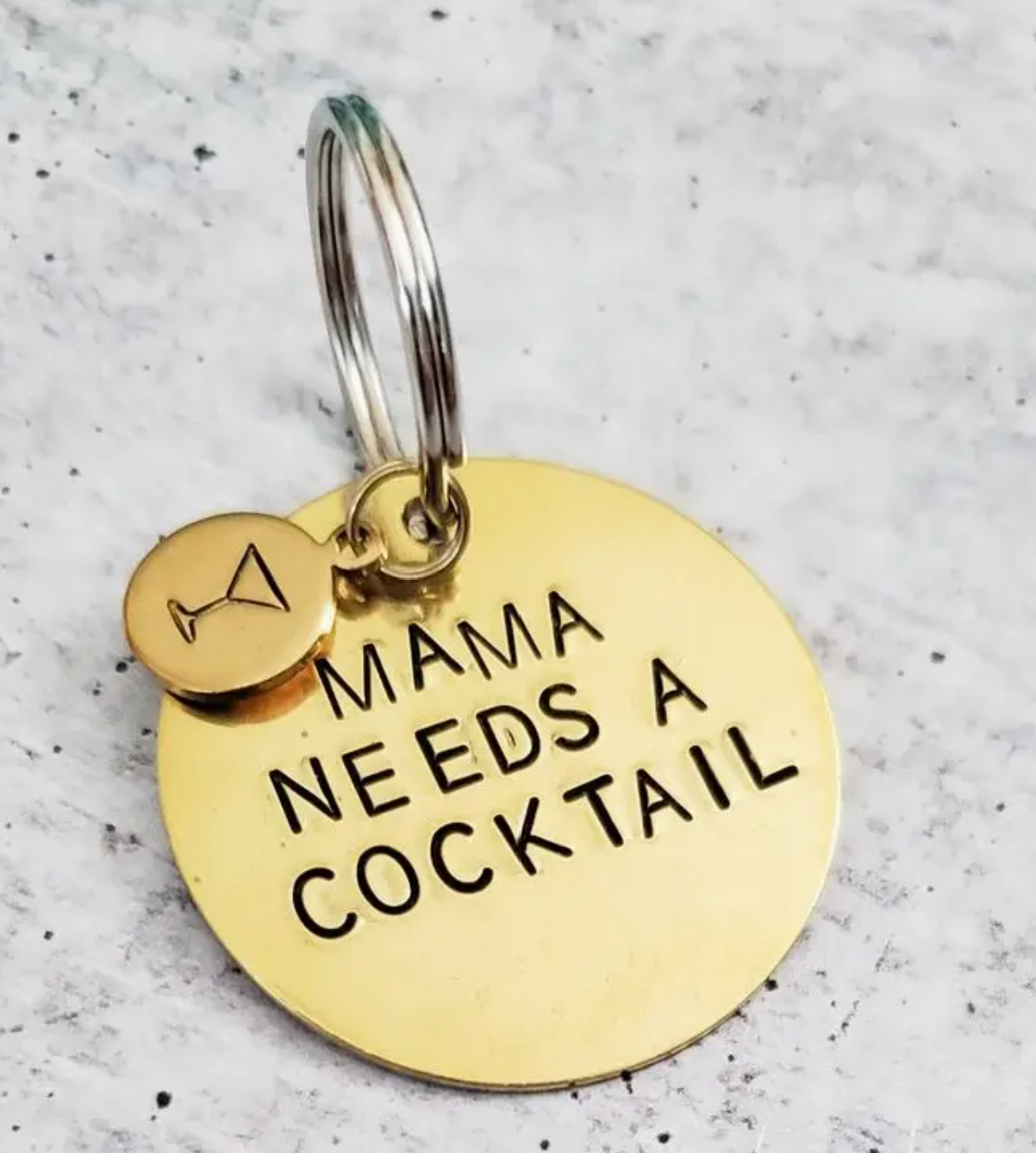 Brass keychains with fun sayings