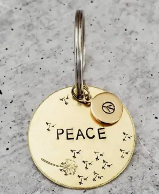 Brass keychains with fun sayings