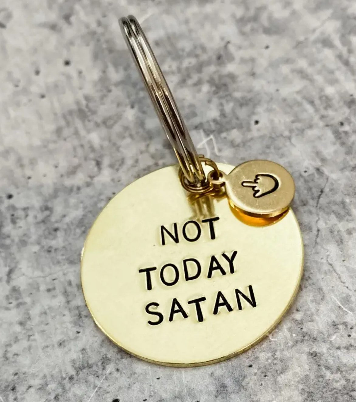 Brass keychains with fun sayings