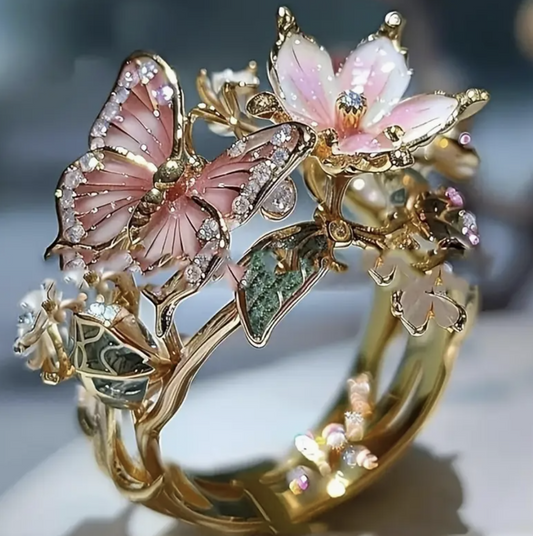 Butterfly garden adjustable ring