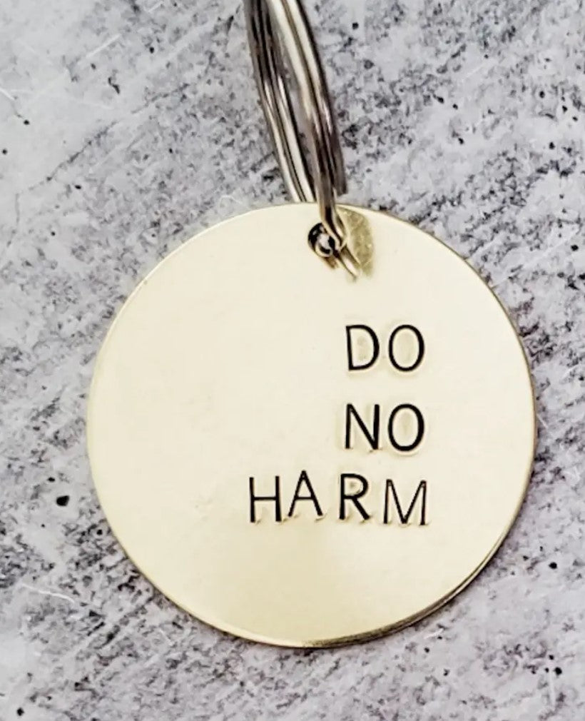 Brass keychains with fun sayings